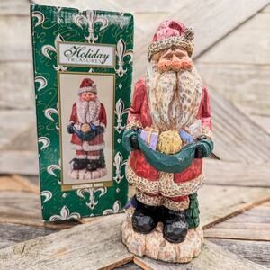 Rustic Hand Carved Style Santa by Holiday Treasures/World Bizarre, 8.5”